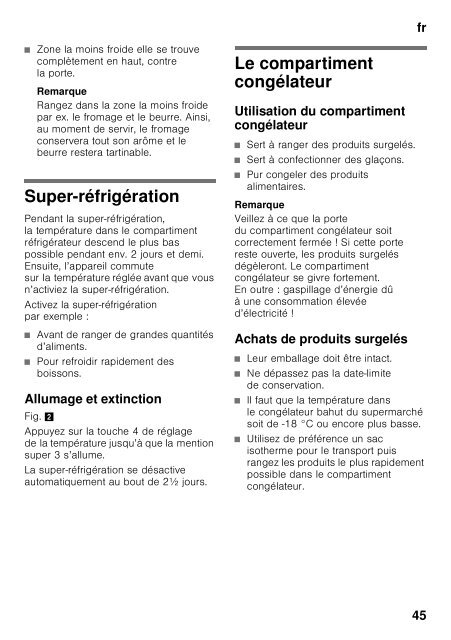 KÃ¼hl-Gefrierkombination Fridge-freezer RÃ©frigÃ©rateur ... - KOENIC