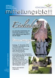 Amtsblatt Ausgabe 46/2013 - Gemeinde Königsbach-Stein