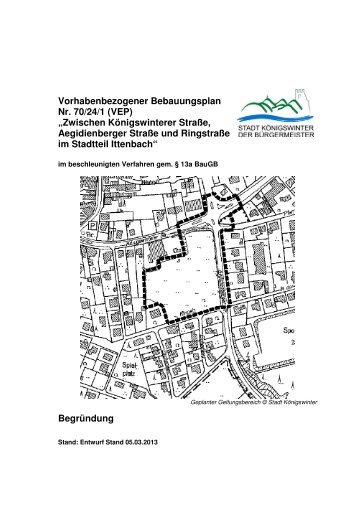 Vorhabenbezogener Bebauungsplan Nr. 70/24/1 - Stadt Königswinter