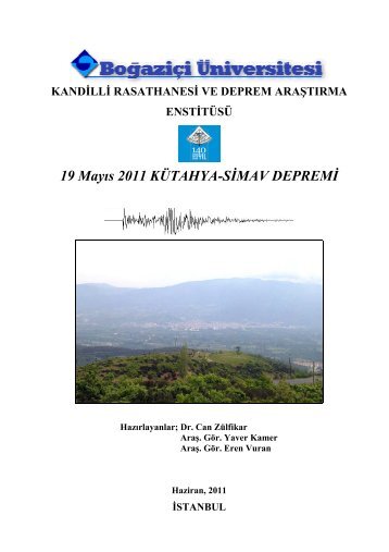 19 MayÄ±s 2011 Simav depremi - Kandilli Rasathanesi ve Deprem ...