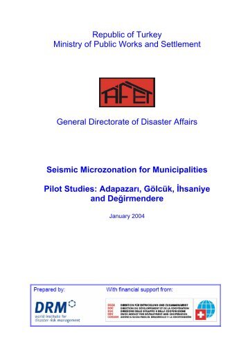 Seismic Microzonation for Municipalities Pilot Studies