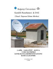 LADK - Kandilli Rasathanesi ve Deprem AraÅtÄ±rma EnstitÃ¼sÃ¼ ...