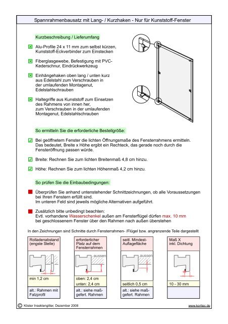 Fenster Schnitt Oben