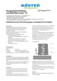 Saugwinkel-Verfahren mit KÃSTER Crisin 76 - Koester.eu