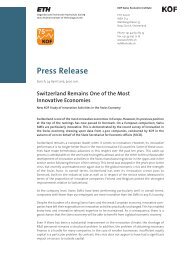 Press Release Innovation Study - KOF