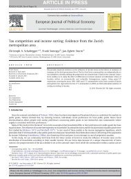 Tax competition and income sorting: Evidence from the Zurich ... - KOF