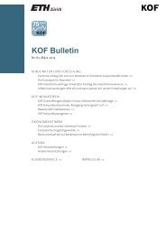 KOF Bulletin, Nr. 61, MÃ¤rz 2013 - KOF - ETH ZÃ¼rich