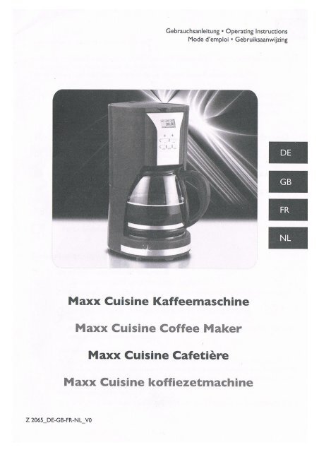 Maxx Cuisine Kaffeemaschine purple