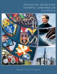 Financial Secretary Handbook - Knights of Columbus, Supreme ...