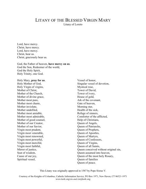 10 Litany Of Loreto Pdf DanyaalAlick