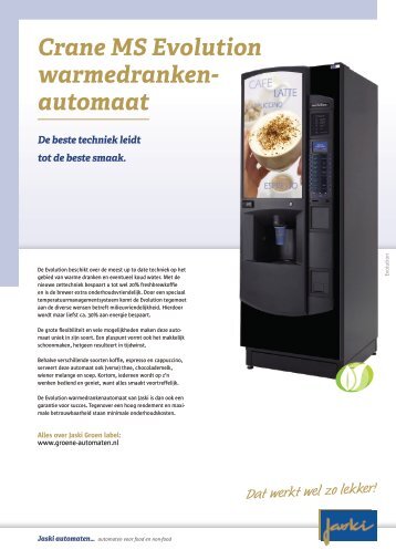 Crane MS Evolution warme dranken automaat - Koffieautomaat.nl