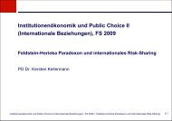 Feldstein-Horioka Paradoxon und internationales Risk-Sharing - KOFL