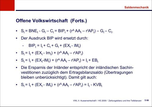 Zahlungsbilanz und ihre Teilbilanzen - KOFL