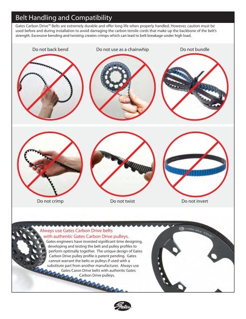 Belt Handling Instructions - Koga Signature