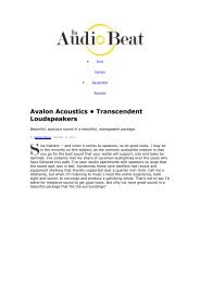 Avalon Acoustics â¢ Transcendent Loudspeakers - kog audio