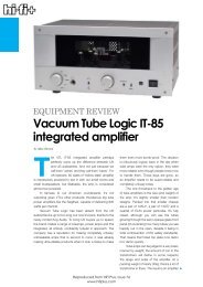 Vacuum Tube Logic IT-85 integrated amplifier - kog audio