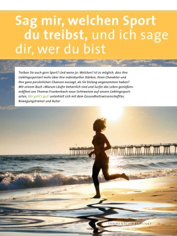 Sag mir, welchen Sport du treibst, und ich sage dir ... - Koha Verlag