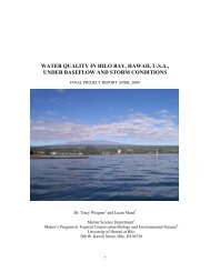 water quality in hilo bay, hawaii, usa, under baseflow and storm ...