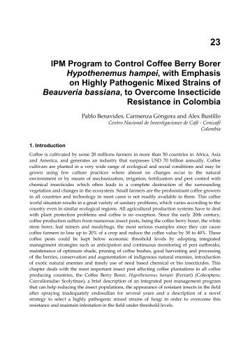 IPM Program to Control Coffee Berry Borer Hypothenemus hampei ...