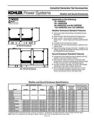 Enclosure Spec. Sheet - g6108.pdf - Kohler Power