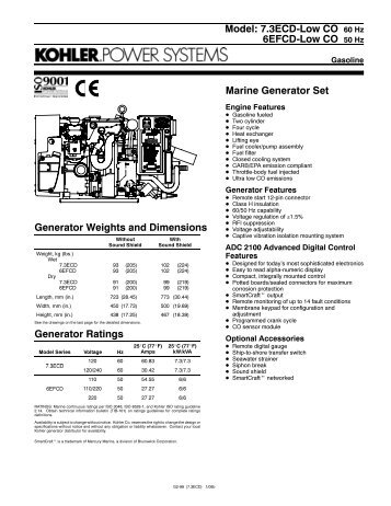 Model: 7.3ECD-Low CO 60 Hz 6EFCD-Low CO 50 Hz Marine ...