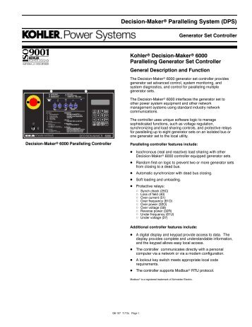 Decision-Makerr Paralleling System (DPS)