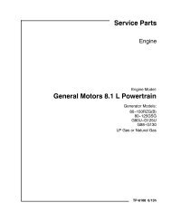 General Motors 8.1 L Powertrain Service Parts - Kohler Power