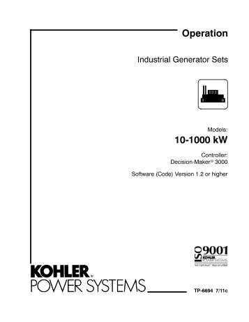 10-1000 kW Operation - Kohler Power