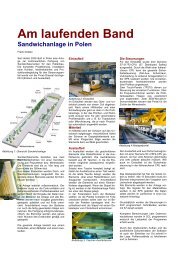 Am laufenden Band Sandwichanlage in Polen - bei der Dressel Gmbh