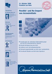 Parallel- und Re-Import von Arzneimitteln - Kohlpharma