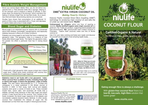 Coconut Flour Brochure Kokonut Pacific