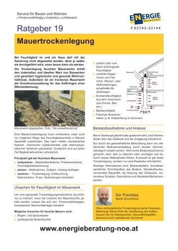 Mauertrockenlegung - Kollar