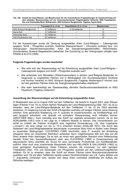 Schlussbericht Teil II - Darstellung der Projektergebnisse