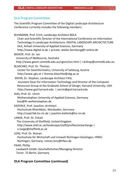 DLA Conference 2013 Guide - Hochschule Anhalt