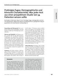 Proktalgia fugax: Demographische und klinische Charakteristika ...