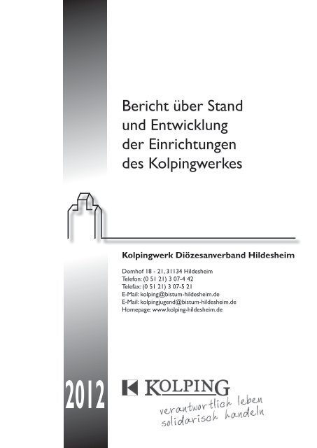 Rechenschaftsbericht 2012 - Kolping DiÃ¶zesanverband Hildesheim