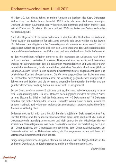 Gemeindebrief Nr. 51 - der Kolpingsfamilie Korbach