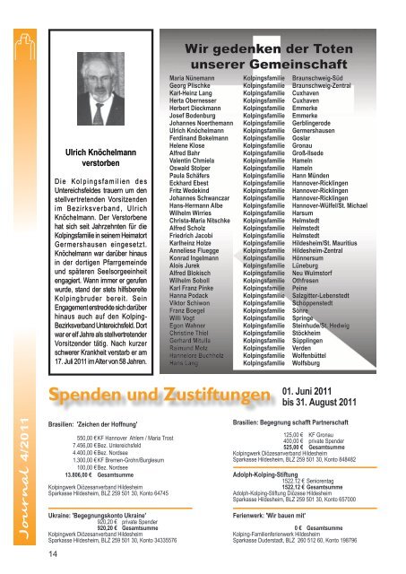 Journal 04-2011 - Kolping DiÃ¶zesanverband Hildesheim