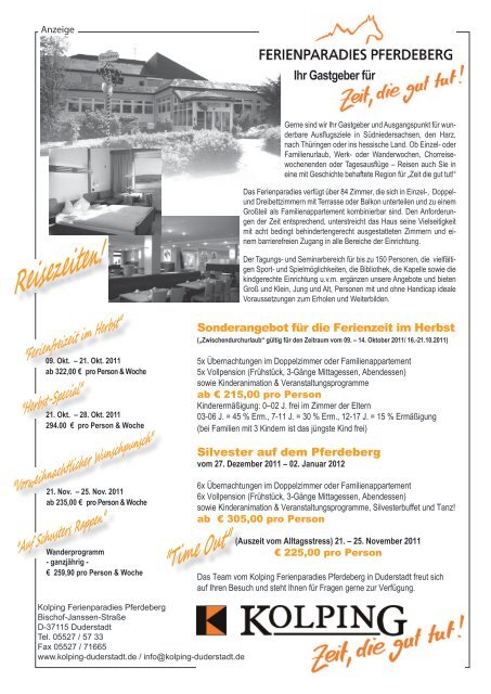 Journal 04-2011 - Kolping DiÃ¶zesanverband Hildesheim