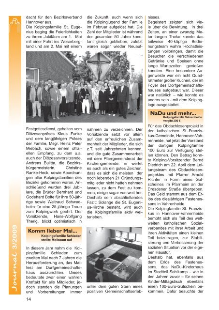 Journal 03-2009 - Kolping DiÃ¶zesanverband Hildesheim