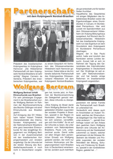 Journal 03-2009 - Kolping DiÃ¶zesanverband Hildesheim