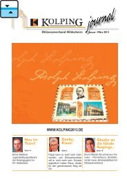Journal 1 - 2014 - Kolping Diözesanverband Hildesheim