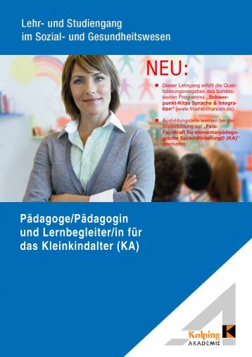 PÃ¤dagoge/PÃ¤dagogin und Lernbegleiter/in fÃ¼r das Kleinkindalter (KA)