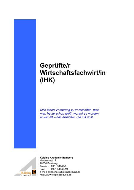 GeprÃ¼fte/r Wirtschaftsfachwirt/in (IHK)