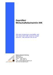 GeprÃ¼fte/r Wirtschaftsfachwirt/in IHK