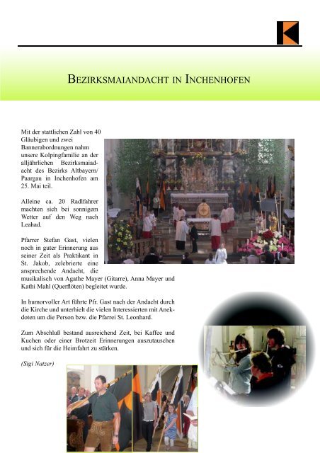 Mitgliederzeitschrift der Kolpingfamilie Schrobenhausen