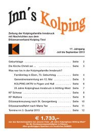 Ausgabe 3 - Kolpinghaus Innsbruck