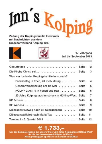 Ausgabe 3 - Kolpinghaus Innsbruck