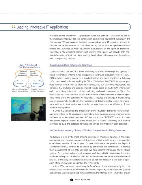 Annual Report 2006 - Komatsu