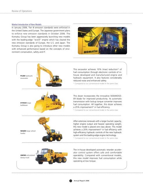 Annual Report 2006 - Komatsu